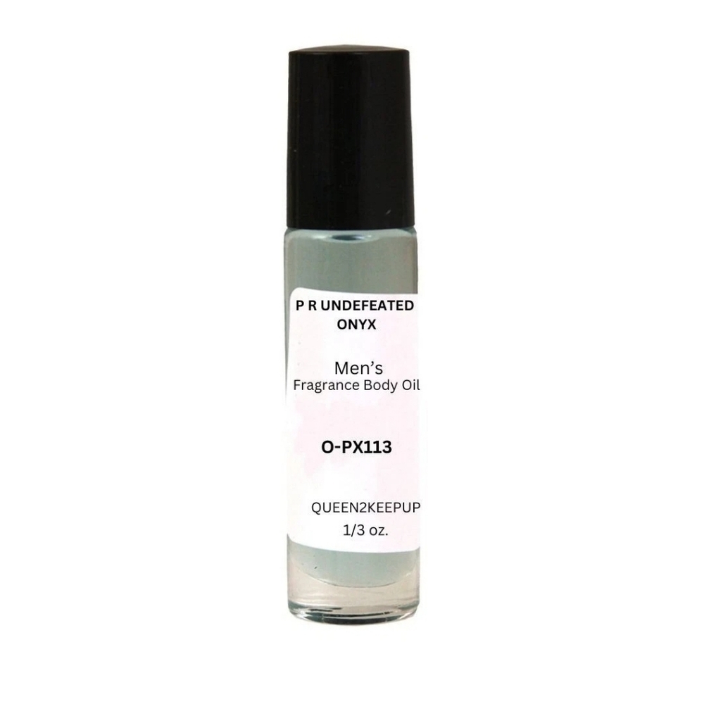 P R Undefeated Onyx (Men) Body Oil 10 ml Fragrance Pure Uncut 1/3 oz Roll-On